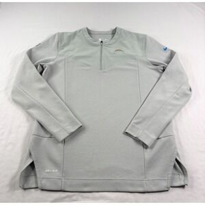 Los Angeles Chargers Sweatshirt Mens M Gray Nike Dri Fit 1/4 Zip Pullover NFL